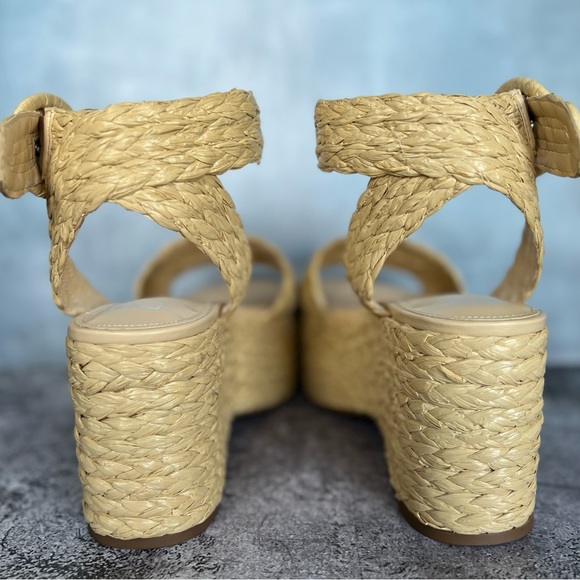 Espadrilles wedges natural tan sandals vacation shoes boho - Picture 12 of 13